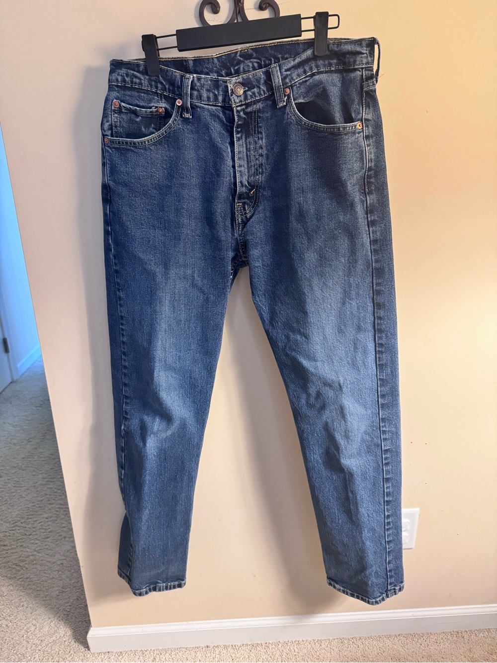 Levi’s 505 Regular Fit Straight Leg Jeans 33x32 Medium Wash Denim